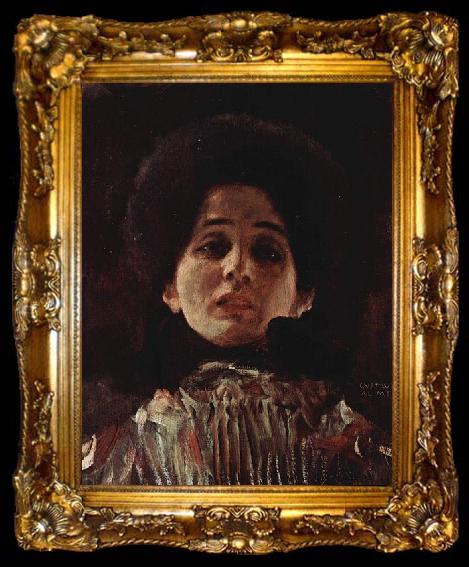 framed  Gustav Klimt Portrat einer Frau, ta009-2